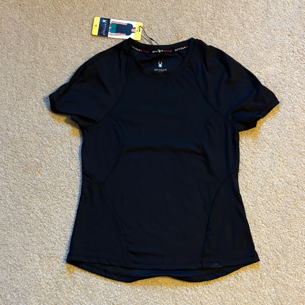 NWT Spyder Women's Black Athletic Top